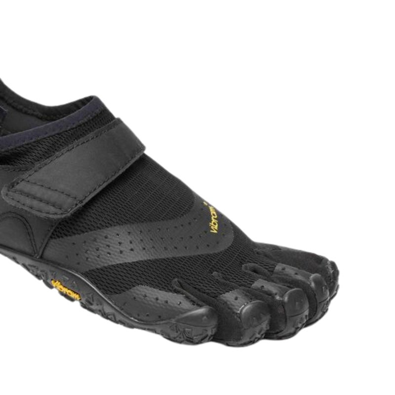 vibram أحذية فيبرام للرجال بخمسة أصابع V-Aqua | أحذية مائية عارية للرحلات والمغامرات الرطبة، سوداء، 46 EU / 11.5-12 US - Image 4